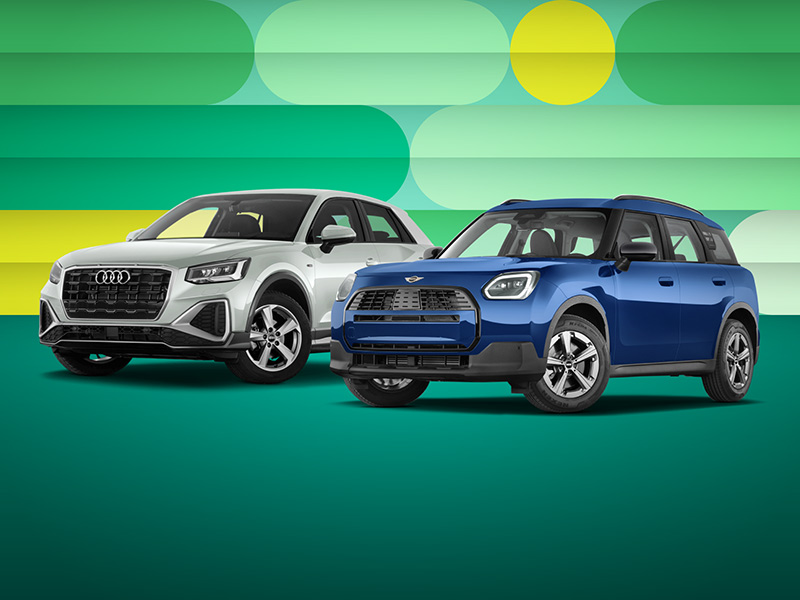 Immagini delle auto Arval in offerta: Audi Q2 e Mini countryman
