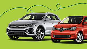 macchina rossa citroen macchina grigia volkswagen